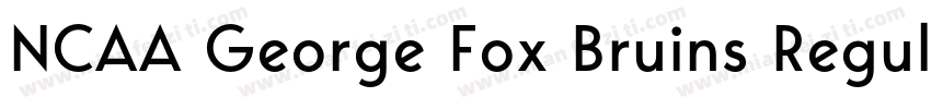 NCAA George Fox Bruins Regular字体转换